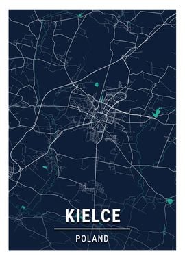 Kielce Blue Dark Color Map