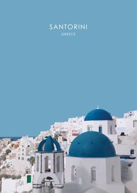 Santorini Travel Artwork