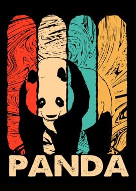 Panda Colorful Grunge