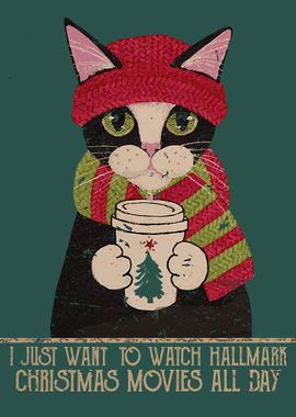 Vintage Christmas Cat Post