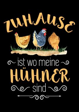 Huhn Bauernhof Spruch