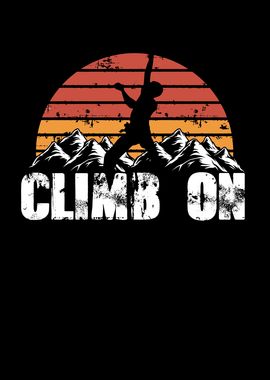 Retro vintage climb on