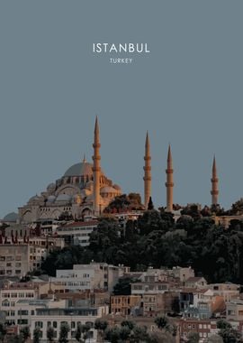 Istanbul Skyline Artwork