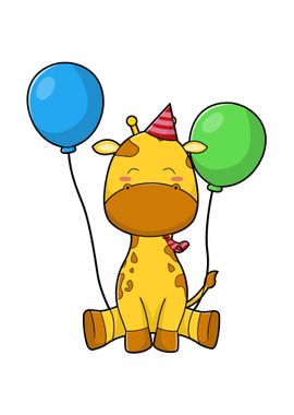 Giraffe Birthday Balloon