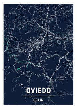 Oviedo Blue Dark Color Map