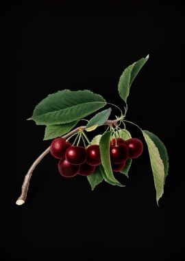 Vintage Cherry Fruit Food