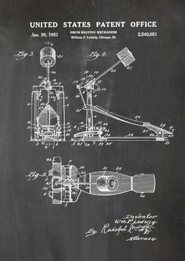 20 Bass Drum Pedal Patent