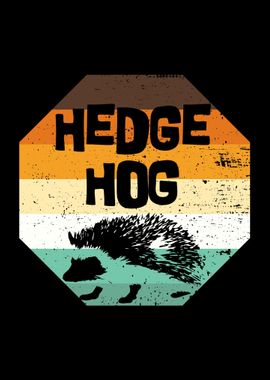 Retro Hedgehog Vintage