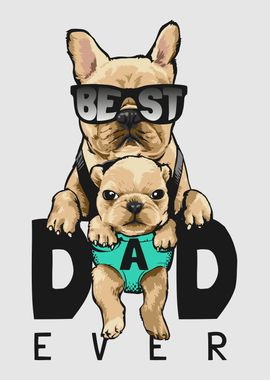 Funny Dog Best Dad