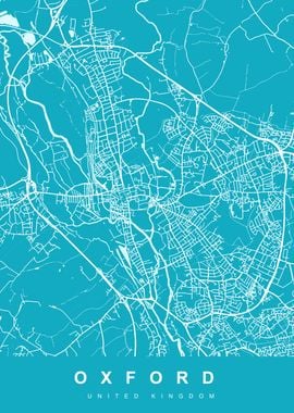 OXFORD City Map Aqua