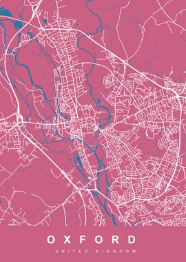 OXFORD City Map Pink