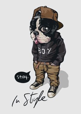 Stay in Style Cool Pug Boy