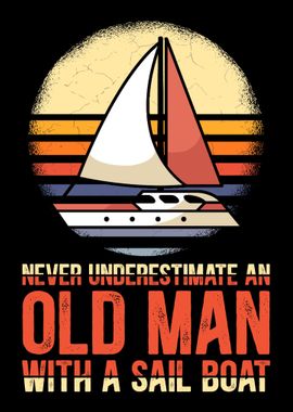 Old Man WIth Sail Boat