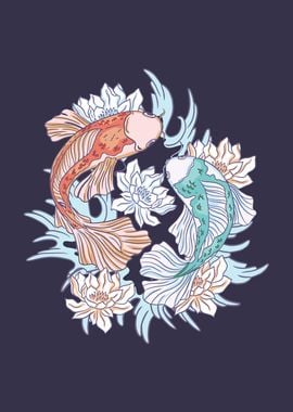 KOI FISH LOTUS