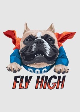 Fly High Funny Pug