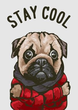 Stay Cool Funny Pug