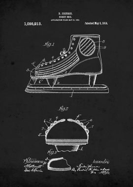 Hockey Shoe 1914 Patent