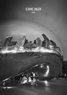 Cloud gate in Chicago