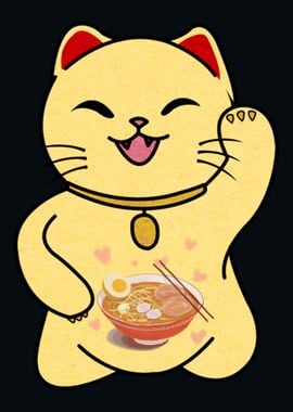 Japanese Cat with soup