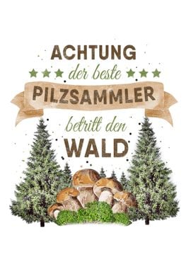 Wald Motiv Pilze Sammeln