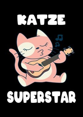 Katze Superstar Cat Guitar