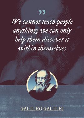 We cannot teach people any