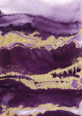 Purple Gold Abstract 08