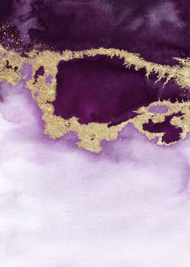 Purple Gold Abstract 07