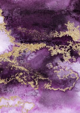 Purple Gold Abstract 11