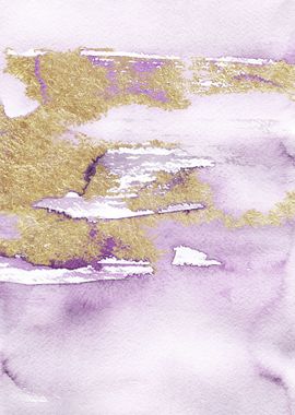 Purple Gold Abstract 15