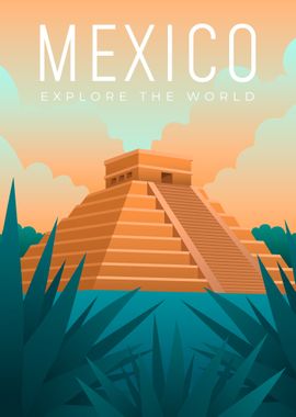 Mexico retro poster