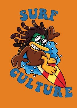 Surf Culture Surfer Duck