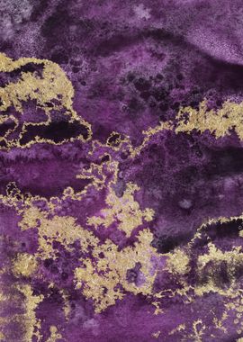 Purple Gold Abstract 12