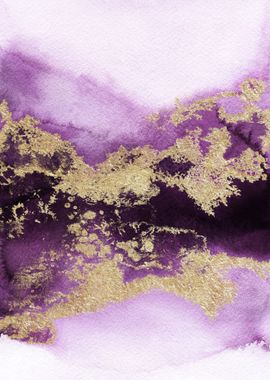 Purple Gold Abstract 10