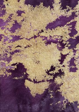 Purple Gold Abstract 13