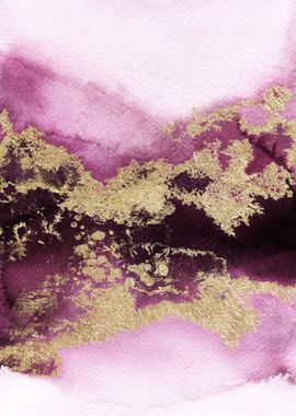 Magenta Gold Abstract 10