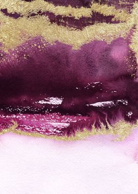 Magenta Gold Abstract 05