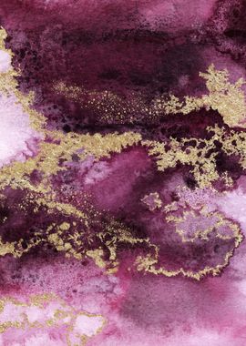 Magenta Gold Abstract 11