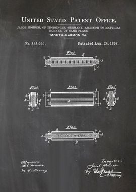 37 Hohner Harmonica Paten