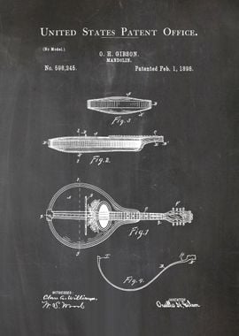 35 Mandolin Patent Print