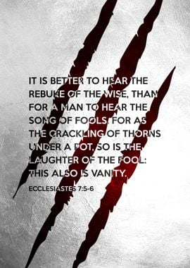 Ecclesiastes 7 5 6