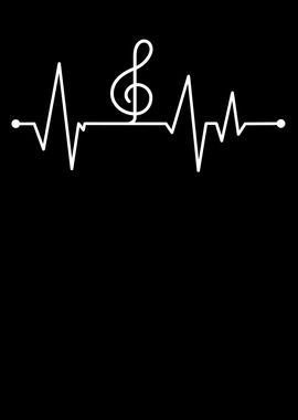 Heartbeat Music Clef