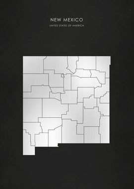 Silver New Mexico Map