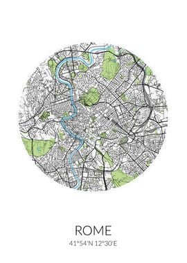 Rome Circle City Map