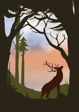 deer in the forest 