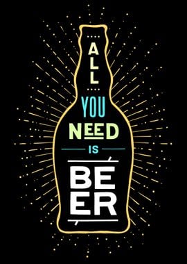 Beer Quote Retro Vintage