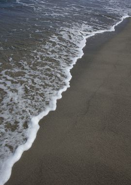 Beach waves close up print