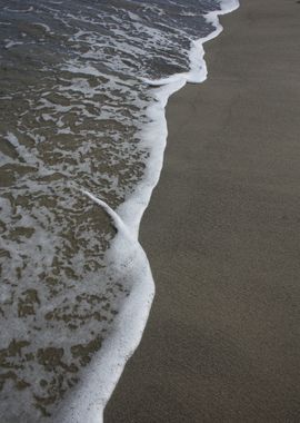 Beach waves close up print