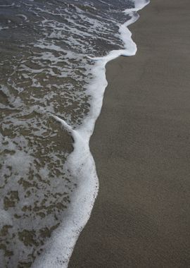 Beach waves close up print