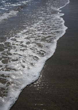 Beach waves close up print